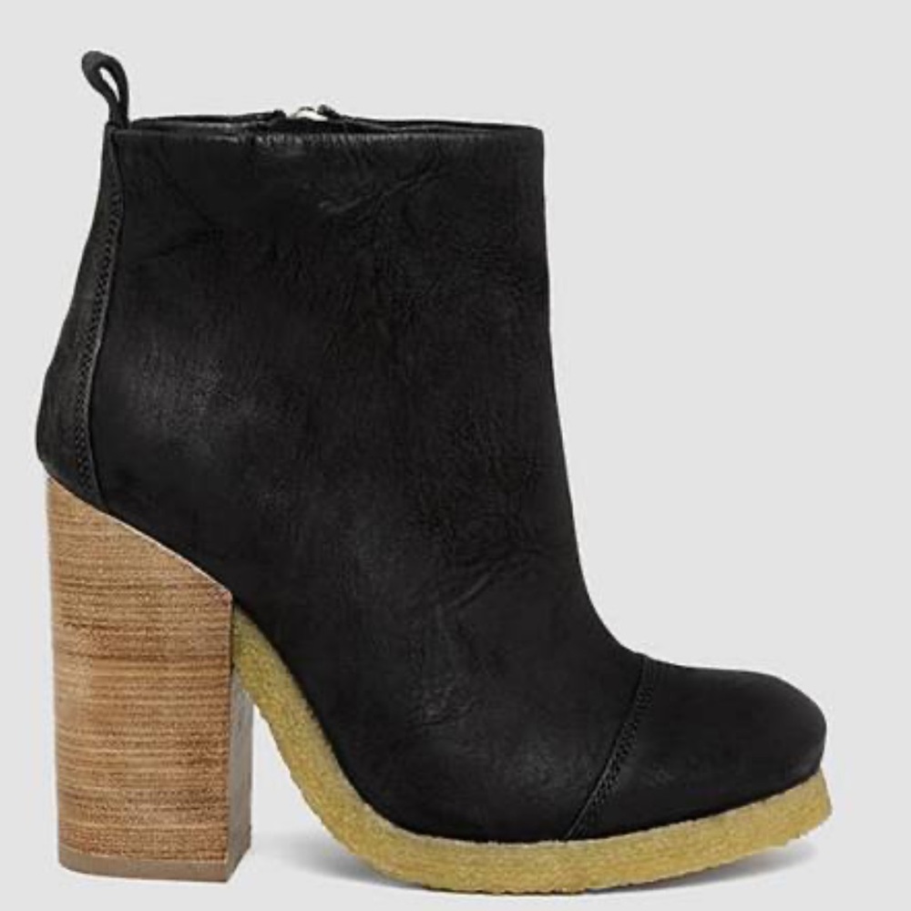 ALL SAINTS Black Leather Lakote Boots